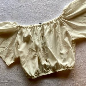 Off the Shoulder White Blouse